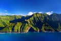 Beautiful aerial view of spectacular Na Pali coast, Kauai