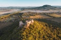 Beautiful aerial view of Szigliget near Balaton Royalty Free Stock Photo