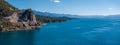 Beautiful aerial view of the Tahoe lake from above in California, USA. Royalty Free Stock Photo