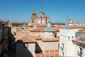 Beautiful aerial view of Teruel rooftops and Cathedral from the Museum terrace. Teruel, Aragon, Spain Royalty Free Stock Photo