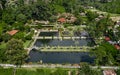 Beautiful aerial view of Tirta Gangga Royal Water Palace in East Bali, Karangasem, Indonesia Royalty Free Stock Photo