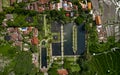 Beautiful aerial view of Tirta Gangga Royal Water Palace in East Bali, Karangasem, Indonesia Royalty Free Stock Photo