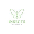 Beautiful aesthetic butterfly logo design