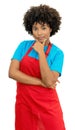 Beautiful african american clerk or waitress