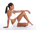 Beautiful African American woman slender body Royalty Free Stock Photo