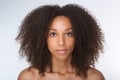 Beautiful african american young woman with curly hair Royalty Free Stock Photo