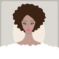 Beautiful African American young woman taking bath with foam Royalty Free Stock Photo
