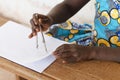 Beautiful African Black Girl as a Science Symbol Royalty Free Stock Photo