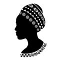 Beautiful African black woman showders silhouette