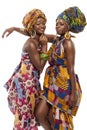 Beautiful African fashion modesl in traditional dress.