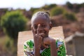 Beautiful African Girl With a Big Smile Making The Peace Sign Royalty Free Stock Photo