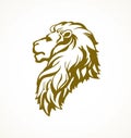 Lion. Vector drawing Royalty Free Stock Photo
