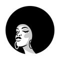 Beautiful african woman and beauty logo.