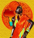 African Queen, Fashion Beauty. Royalty Free Stock Photo