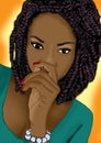 Beautiful African woman illustrated art Royalty Free Stock Photo