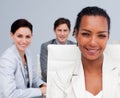 Beautiful Afro-American businesswoman in a meeting