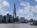 Beautiful afternoon view of the Shard and HMS Belfast