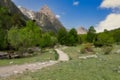 The beautiful Aiguestortes i Estany de Sant Maurici National Park of the Spanish Pyrenees mountain in Catalonia Royalty Free Stock Photo