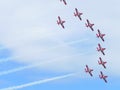 Beautiful airshow by Canadian SkyHawks Royalty Free Stock Photo