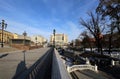 Beautiful Alexander Garden near the ancient Kremlin winter, Moscow, Russia Royalty Free Stock Photo