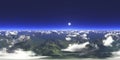 Beautiful alien view of the planetâs surface, HDRI Royalty Free Stock Photo