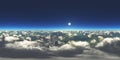 Beautiful alien view of the planetâs surface, HDRI Royalty Free Stock Photo