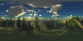 Beautiful alien view of the planetâs surface, HDRI Royalty Free Stock Photo