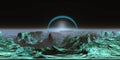 Beautiful alien view of the planetâs surface, HDRI Royalty Free Stock Photo