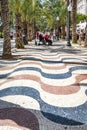 Beautiful alley with palm trees - Explanada de Espana. Alicante. Spain