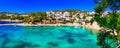 Beautiful Alonissos island - picturesque Votsi village Royalty Free Stock Photo