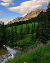 Beautiful alpien mountain landscape in Rhemes Notre Dame, Aosta Valley Royalty Free Stock Photo