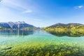 Beautiful alpine lake Attersee with crystal water Royalty Free Stock Photo