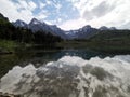 Beautiful Alpine lake mountain mirroring Royalty Free Stock Photo