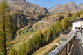 Beautiful alpine landscape in the fall. Moos in Passeier, South Tyrol, Italy