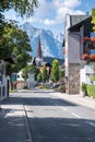 Alpine landscape with Pfarrkirche, Seefeld, Austria Royalty Free Stock Photo