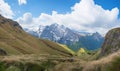 beautiful alpine landscape and hiking destination Bindelweg, Viel del Pan, south tyrol Royalty Free Stock Photo