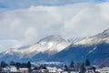 Beautiful Alpine mountains. Winter landscape. Royalty Free Stock Photo