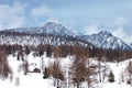 Beautiful Alpine mountains. Winter landscape. Royalty Free Stock Photo