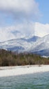 Beautiful alpine and river and cloud and Schne Royalty Free Stock Photo