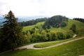 Beautiful Alps and Alpine Hills with Hiking Road