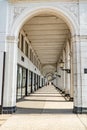 Beautiful Alster Arcades in the city of Hamburg called Alsterarkaden - CITY OF HAMBURG, GERMANY - MAY 10, 2021 Royalty Free Stock Photo