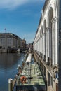 Beautiful Alster Arcades in the city of Hamburg called Alsterarkaden - CITY OF HAMBURG, GERMANY - MAY 10, 2021 Royalty Free Stock Photo