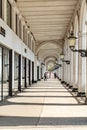 Beautiful Alster Arcades in the city of Hamburg called Alsterarkaden - CITY OF HAMBURG, GERMANY - MAY 10, 2021 Royalty Free Stock Photo