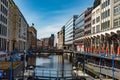 Beautiful Alster Arcades in the city of Hamburg called Alsterarkaden - CITY OF HAMBURG, GERMANY - MAY 10, 2021 Royalty Free Stock Photo