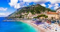 Scenic Amafi coast. Italian summer holidays,campania,Italy.