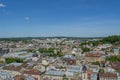 Beautiful amazing ancient Lviv city street landscape view from the top