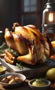 delicious roasted chicken ai generated image
