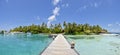 Beautiful amazing tropical island beach panoramic landscape view Royalty Free Stock Photo