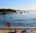 A beautiful amazing view of Okrug Gornji beach on Otok Ciovo or Ciovo island beside Trogir, Croatia