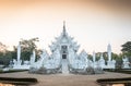 White art temple at Wat Rong Khun Chiang Rai Royalty Free Stock Photo